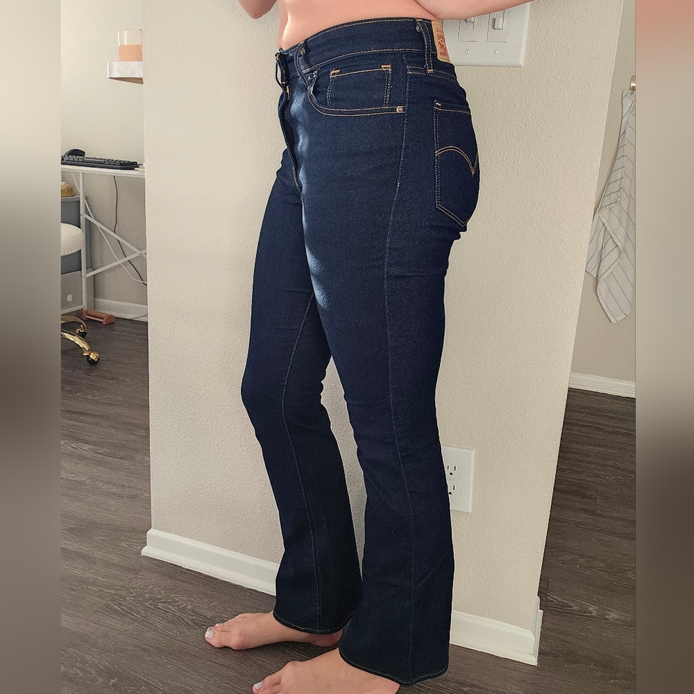 Women's Dark Blue Levi's High Rise Boot Cut Jeans